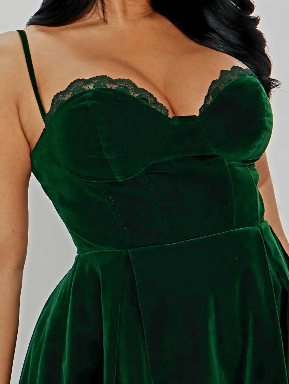 Velvet Strapless Midi Dress - Picture 2 of 3